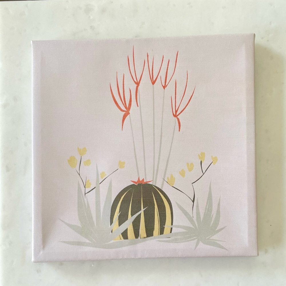 Little Cactus Canvas Wall Decore